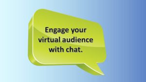 virtual presentations zoom chat